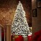 Casafield Realistic Snow-Flocked Pine Artificial Holiday Christmas Tree with Sturdy Metal Stand